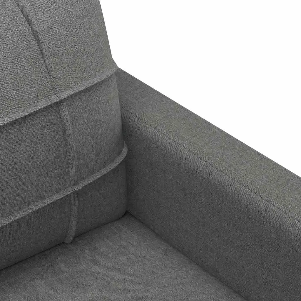 3-Seater Sofa Grey Fabric Lounge Couch Living Room Furniture Modern Design 180cm