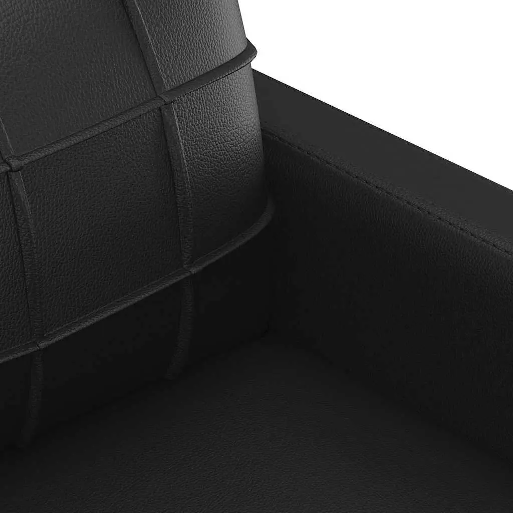 Sofa Chair Black 60cm Modern Armchair Lounge Seat Comfortable Padded Living Room