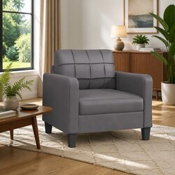 Comfortable Grey Sofa Chair with Easy Maintenance Features