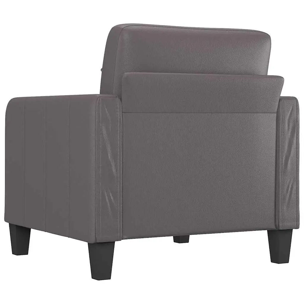 Grey Sofa Chair 60cm Compact Armchair Lounge Seat Modern Living Room Furniture