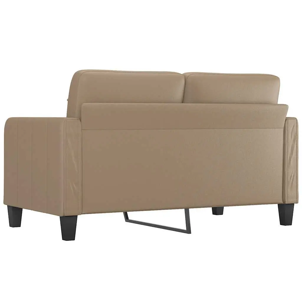Brown Faux Leather 2-Seater Sofa