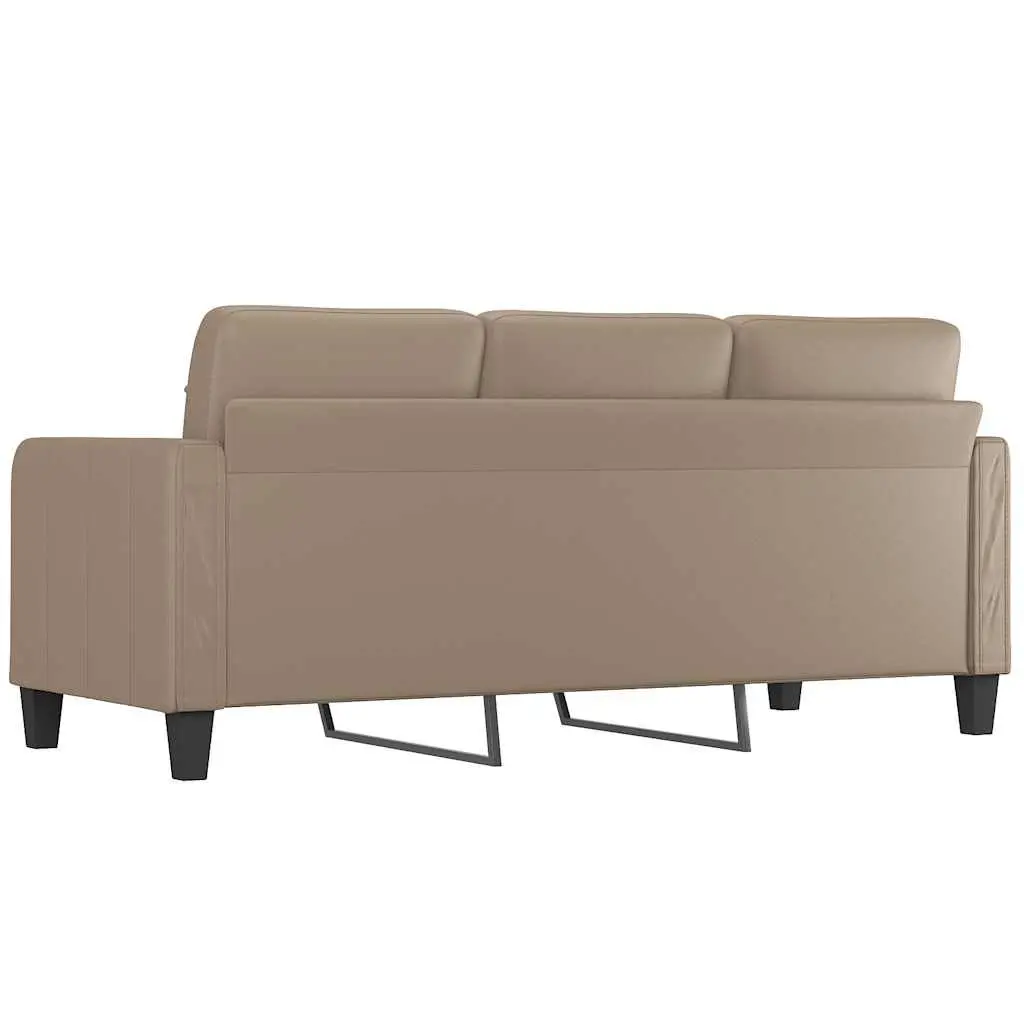 3-Seater Sofa Lounge Couch 180cm Brown Faux Leather