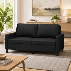 Reliable Black 2-Seater Sofa Designed for Everyday Use
