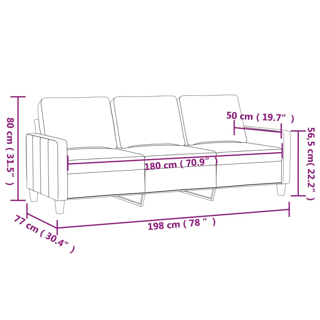 3-Seater Sofa with Comfort and Style