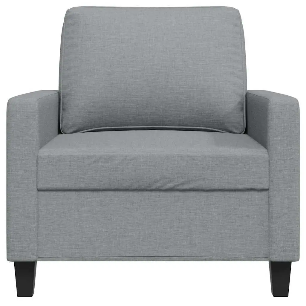 Sofa Chair Grey Fabric Armchair Living Room Lounge Seat Padded Comfortable