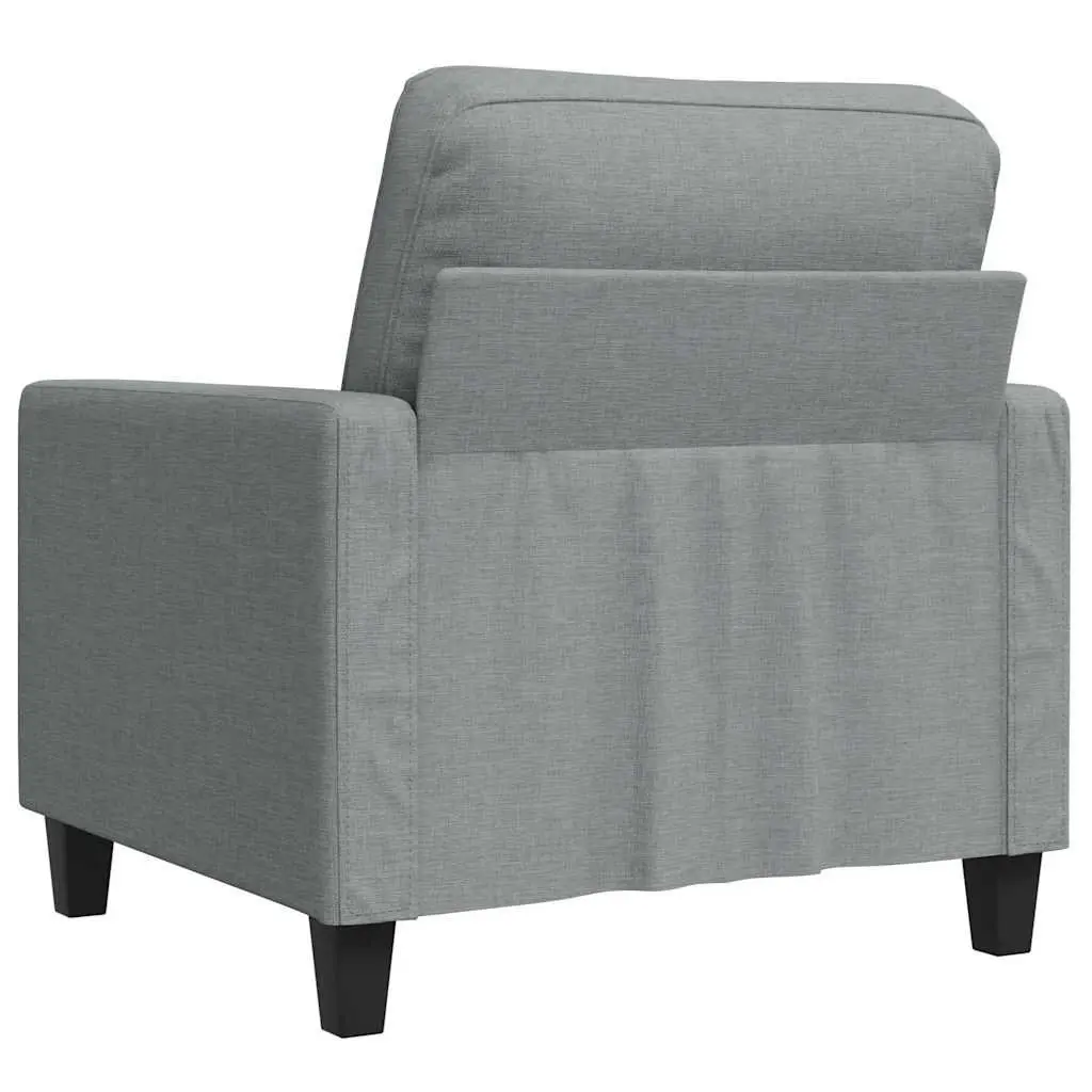 Sofa Chair Grey Fabric Armchair Living Room Lounge Seat Padded Comfortable