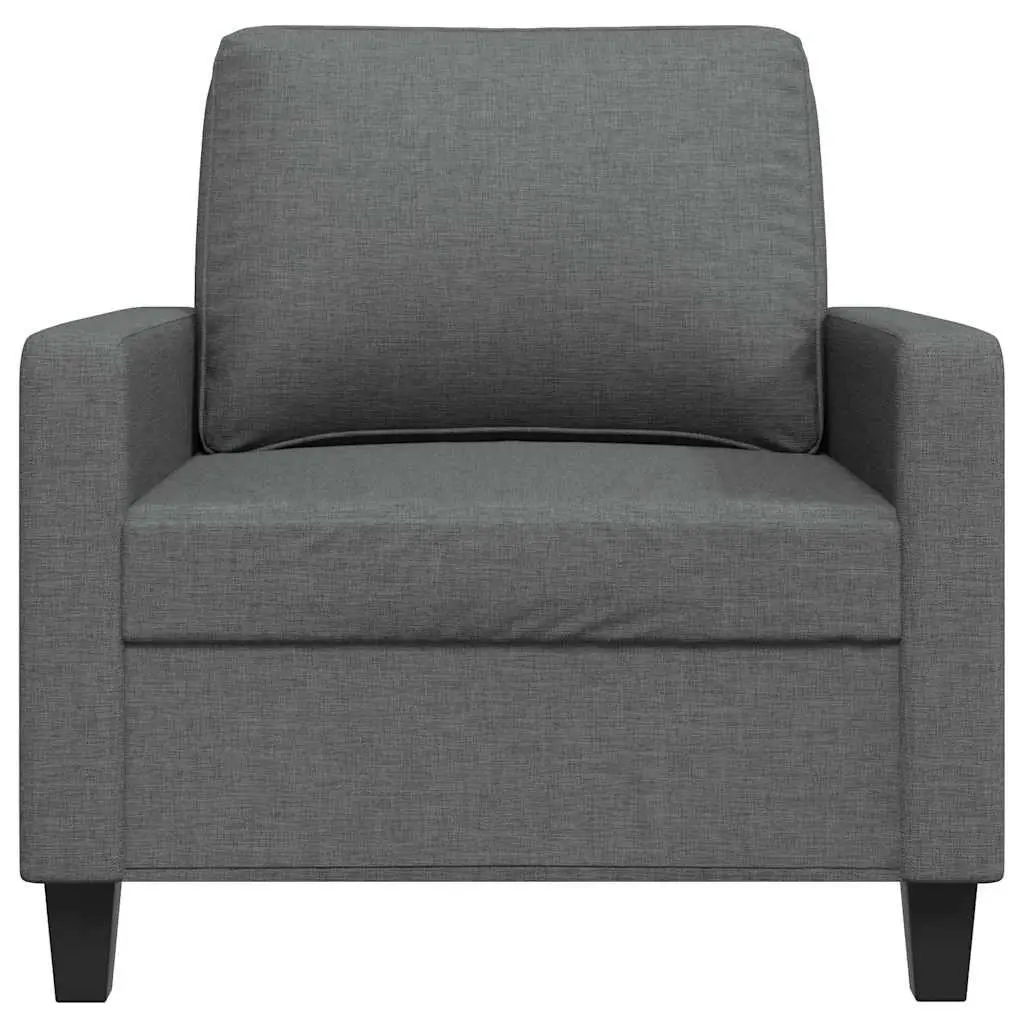 Sofa Chair Grey Fabric 60cm Modern Armchair Lounge Seat