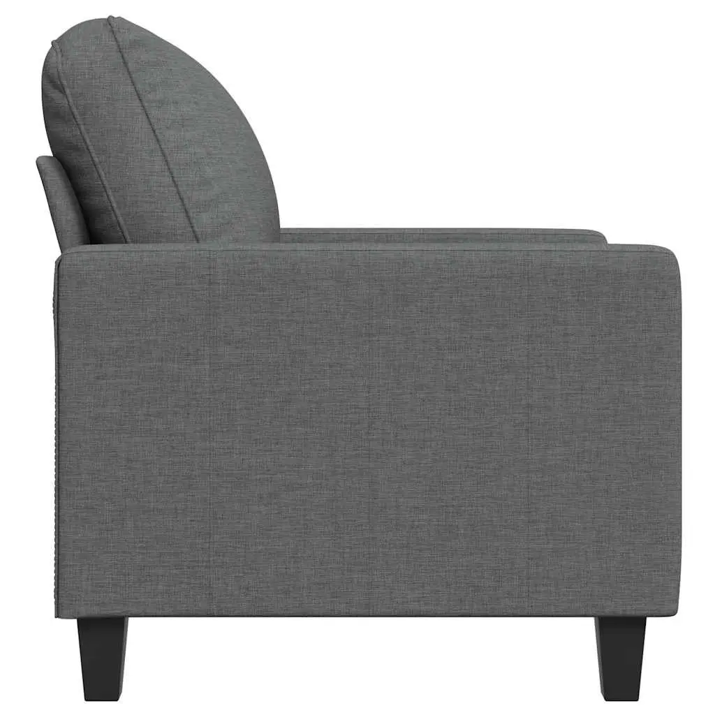 Sofa Chair Grey Fabric 60cm Modern Armchair Lounge Seat