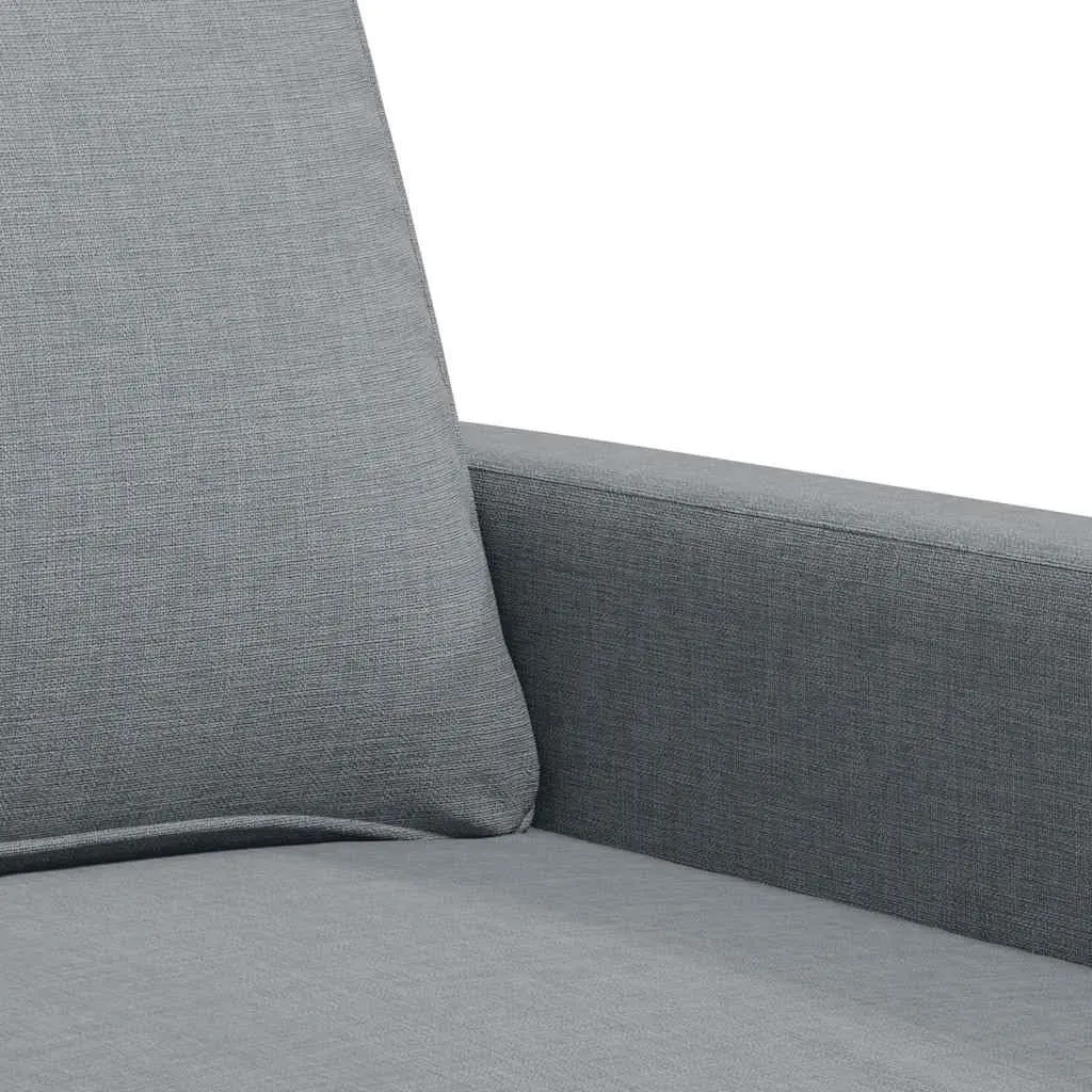 2-Seater Sofa Grey Fabric 120cm Lounge Couch
