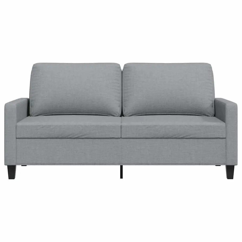 2-Seater Sofa Grey 140cm Fabric Upholstered Couch Living Room Furniture