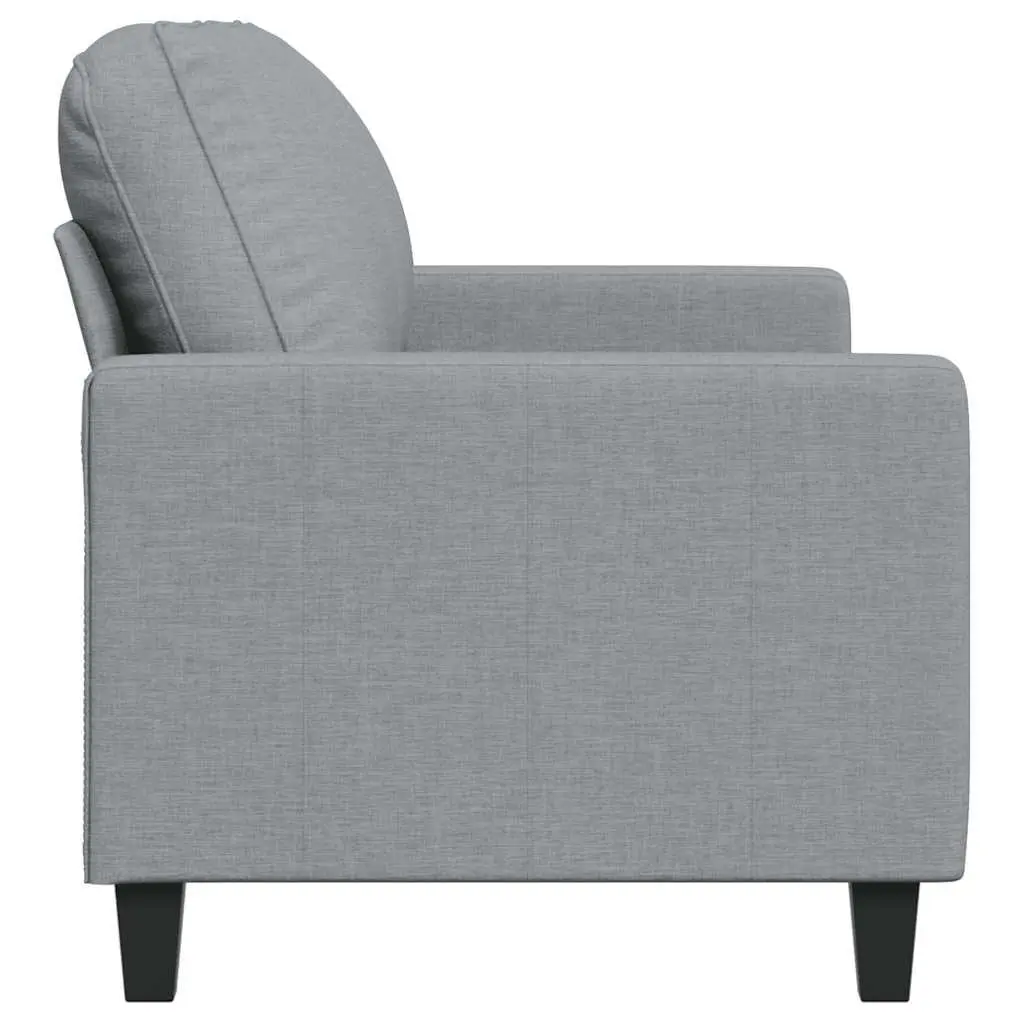 2-Seater Sofa Grey 140cm Fabric Upholstered Couch Living Room Furniture