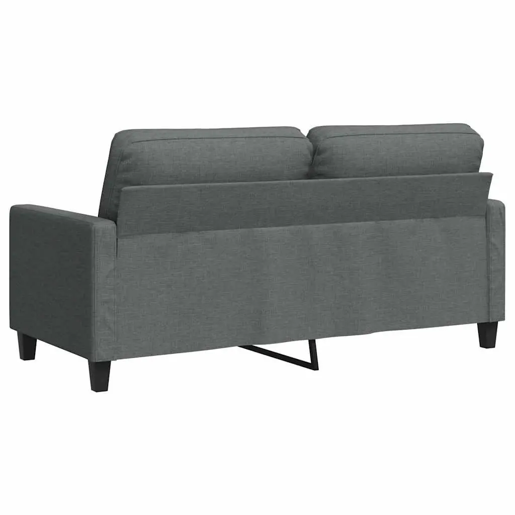 2-Seater Sofa Dark Grey 140cm Lounge Couch