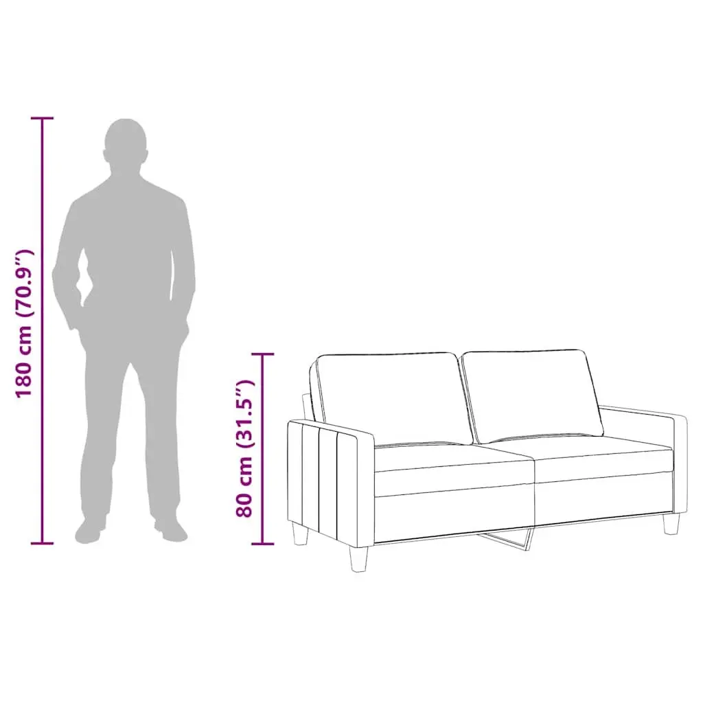 2-Seater Sofa Dark Grey 140cm Lounge Couch