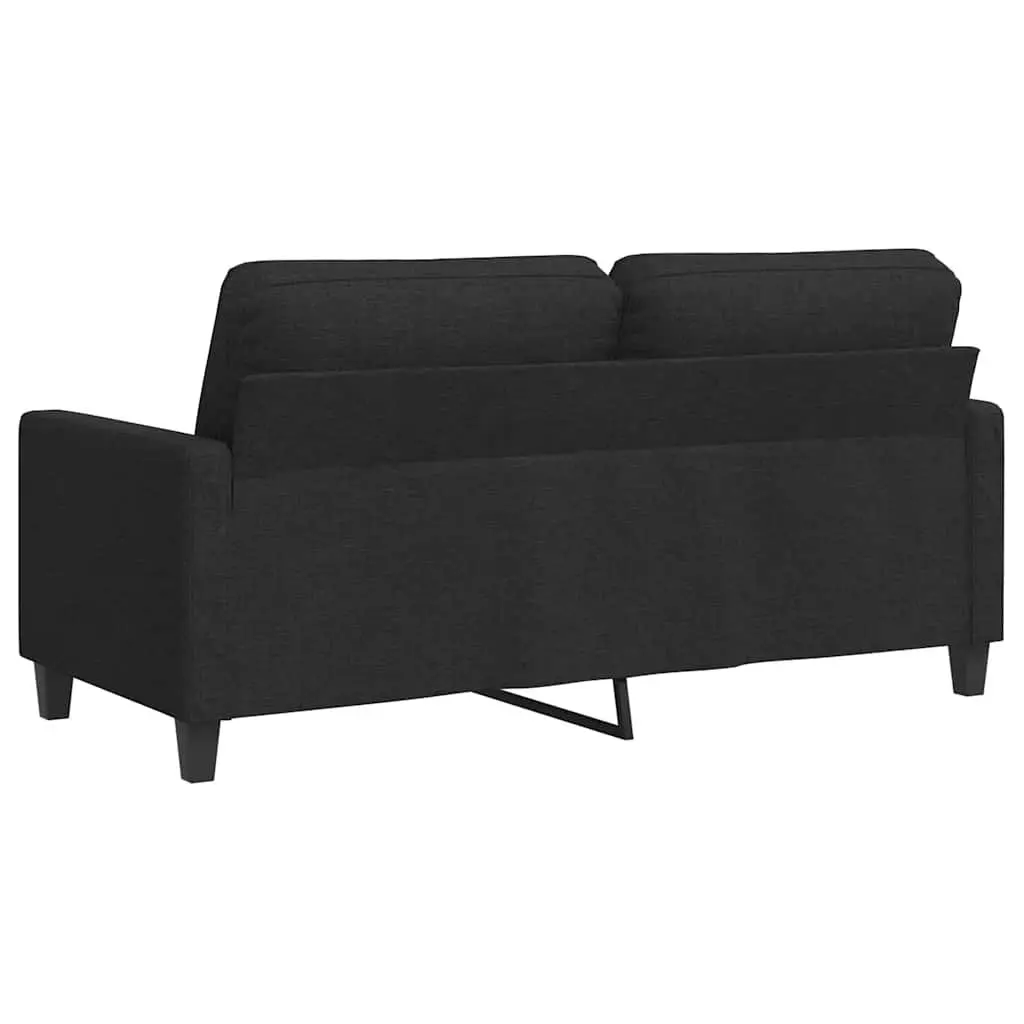 2-Seater Sofa Black 140cm Fabric Lounge Couch Living Room Furniture