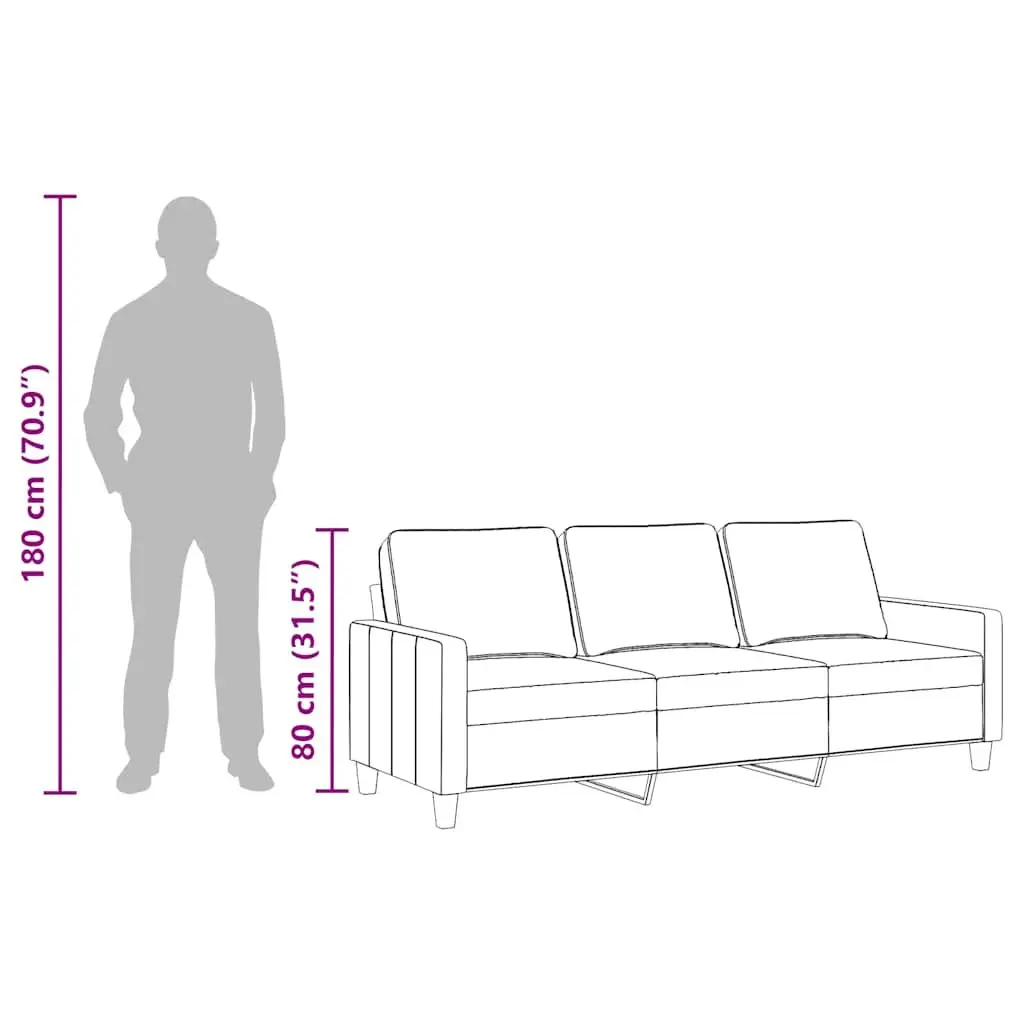 Grey 3-Seater Sofa for Comfort and Style
