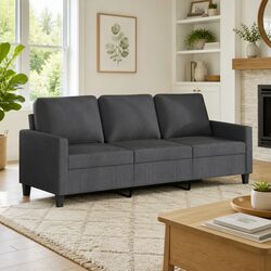 Comfortable 3-Seater Sofa in Grey for Your Lounge