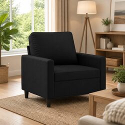 Comfortable Black Velvet Chair 60cm with Metal Frame