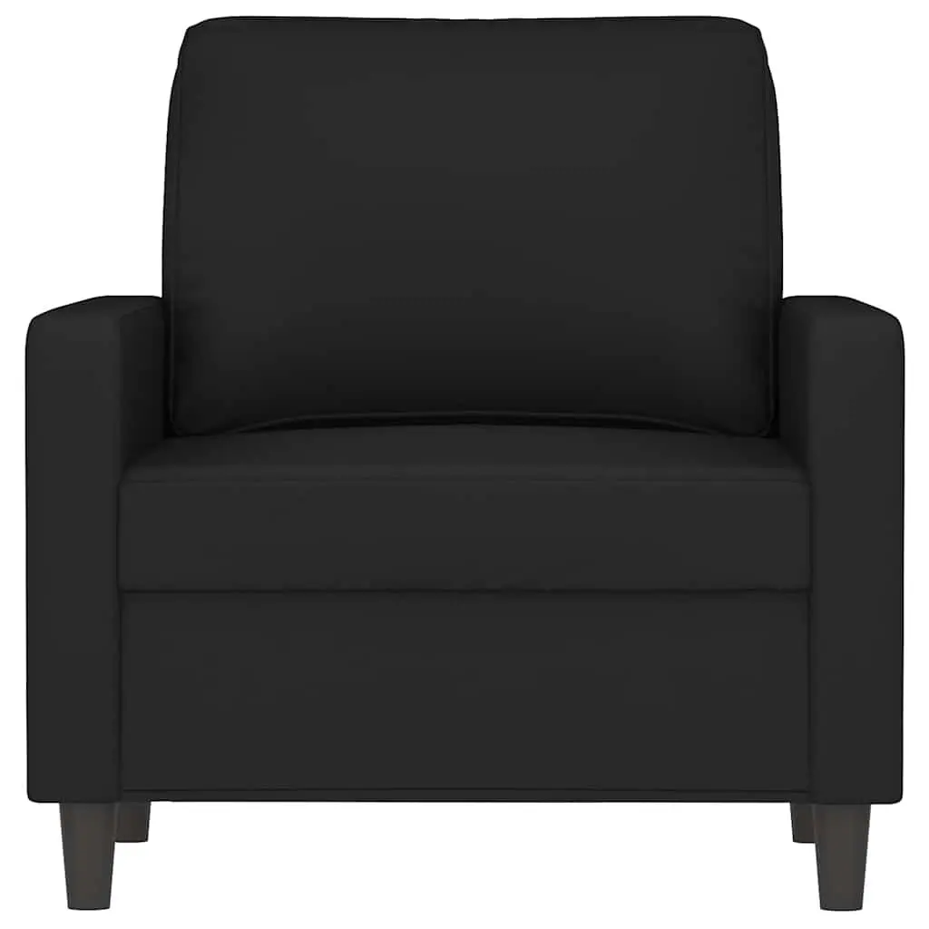 Sofa Chair Black Velvet 60cm Modern Accent Armchair Lounge Seat