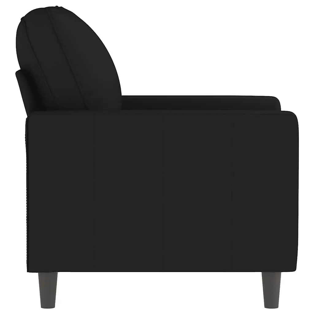 Sofa Chair Black Velvet 60cm Modern Accent Armchair Lounge Seat