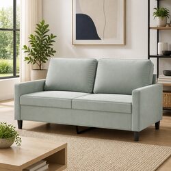 Affordable and Comfortable Grey Velvet 2-Seater Sofa