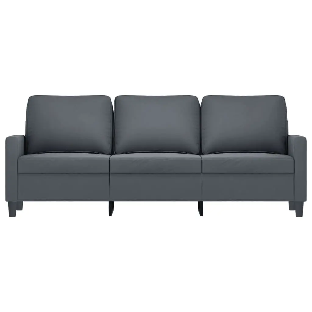 3-Seater Sofa Modern Living Room Couch 180cm Grey Velvet
