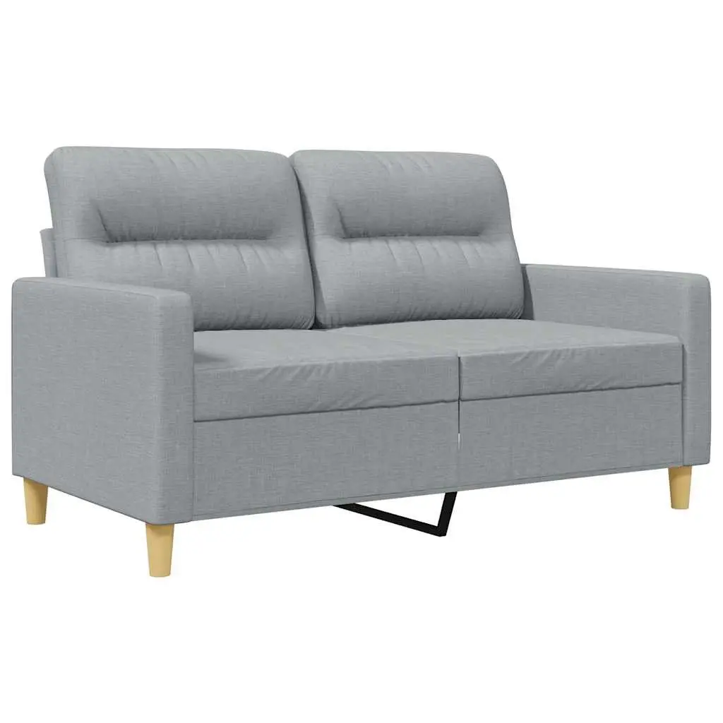 2-Seater Sofa Grey Fabric 120cm Upholstered Couch Lounge Settee Living Room