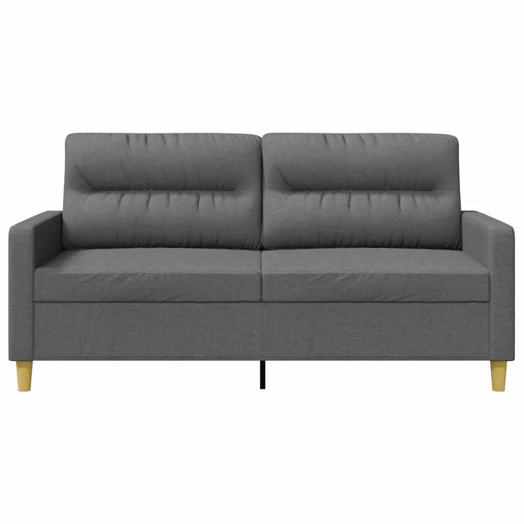 2-Seater Sofa Grey Fabric Lounge Couch 140cm Living Room Furniture