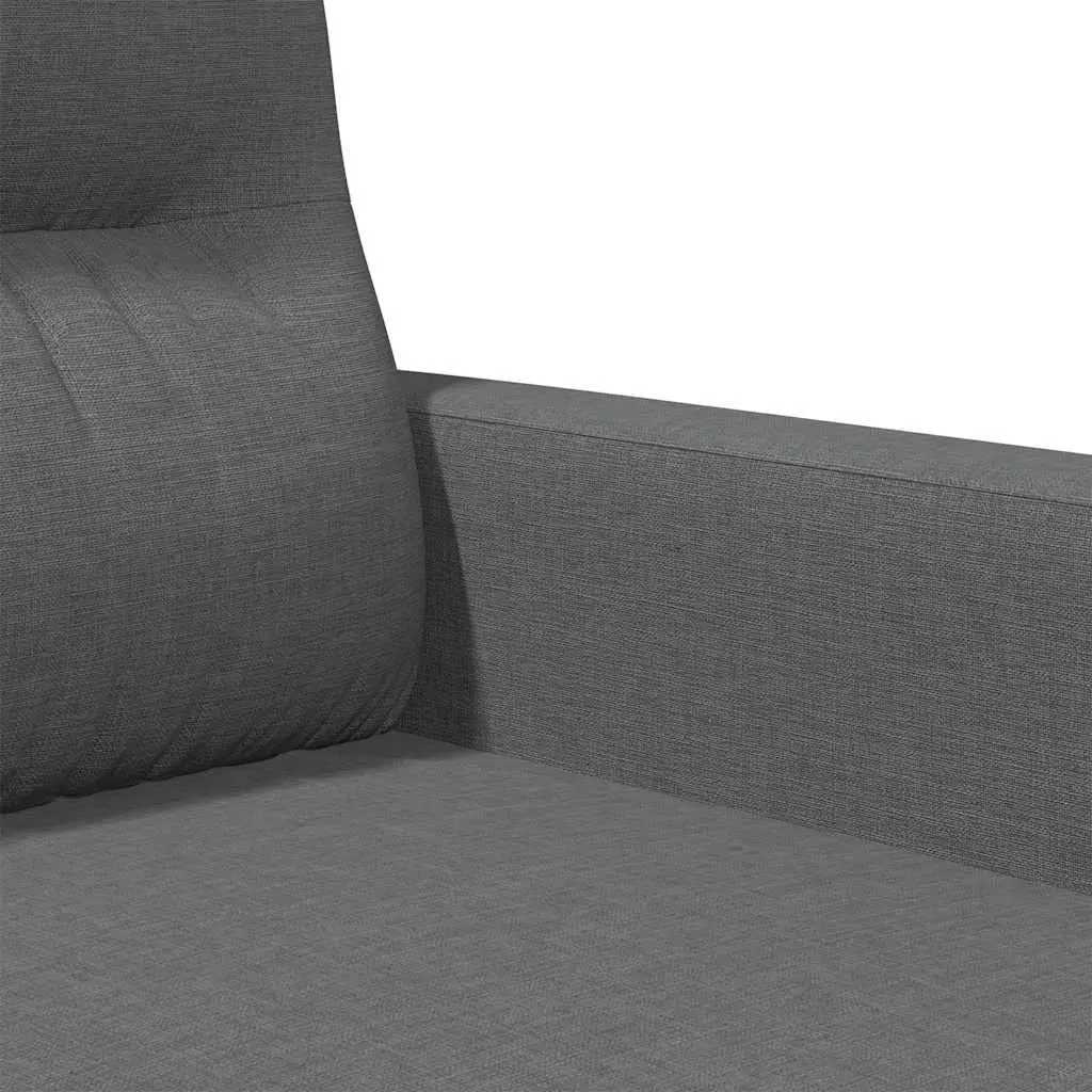 3-Seater Sofa Grey Fabric 180cm Modern Living Room Couch