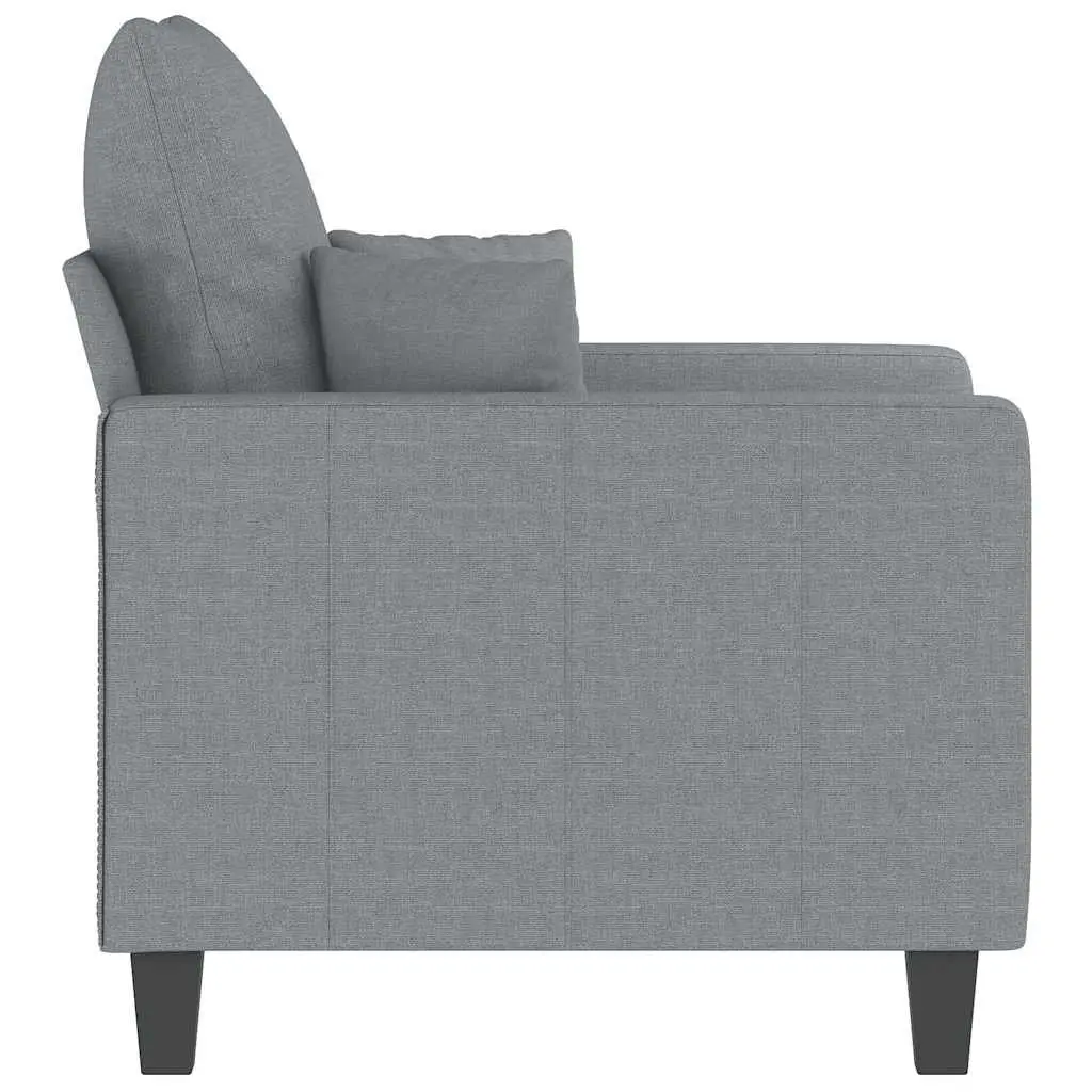 Grey Fabric Armchair Single Seat 60cm Modern Lounge Sofa Chair Living Room Furniture
