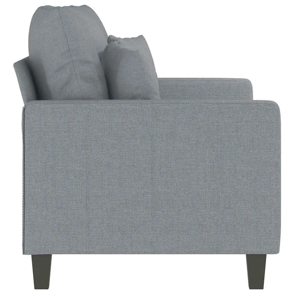 2-Seater Sofa Light Grey 120cm Modern Lounge Couch Fabric Settee Living Room