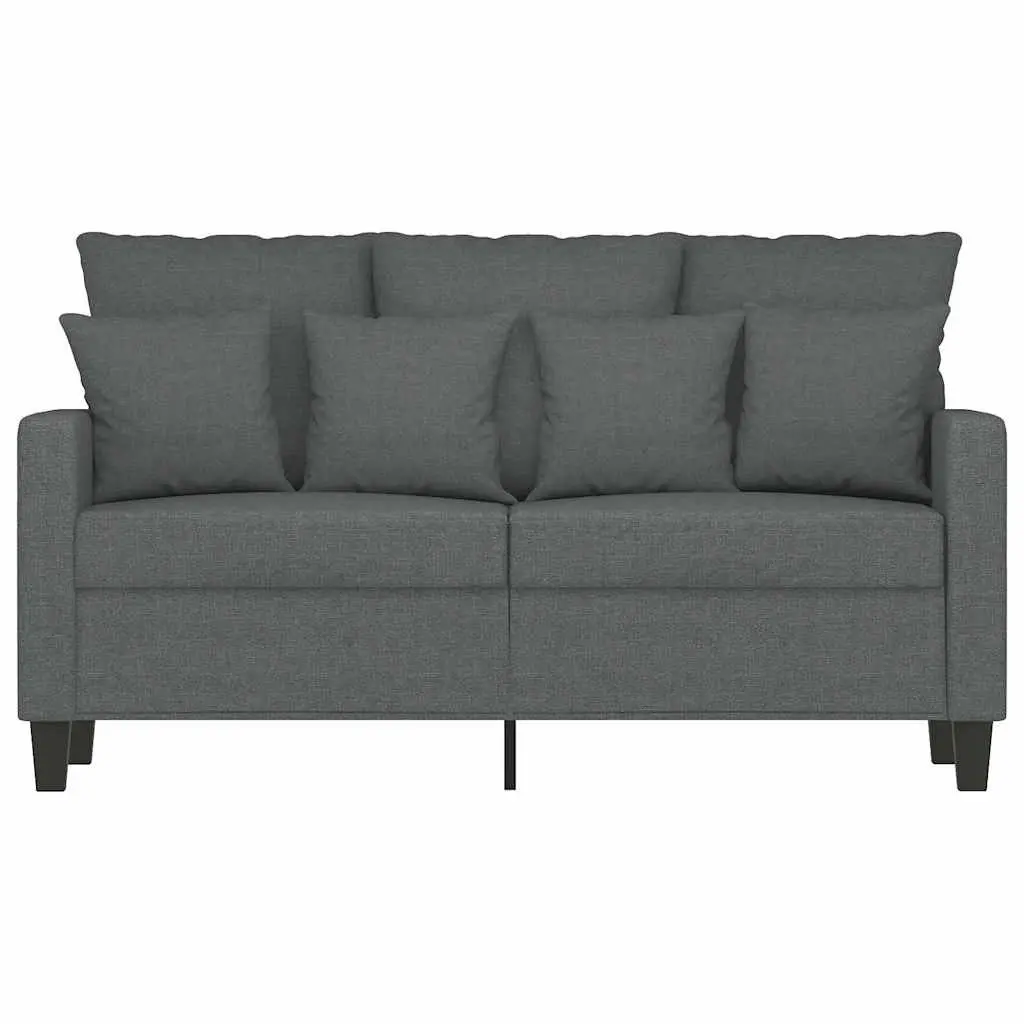 2-Seater Sofa Grey Fabric 120cm Modern Living Room Couch Comfortable Lounge