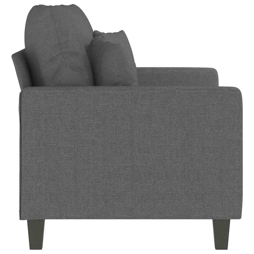 2-Seater Sofa Grey Fabric 120cm Modern Living Room Couch Comfortable Lounge