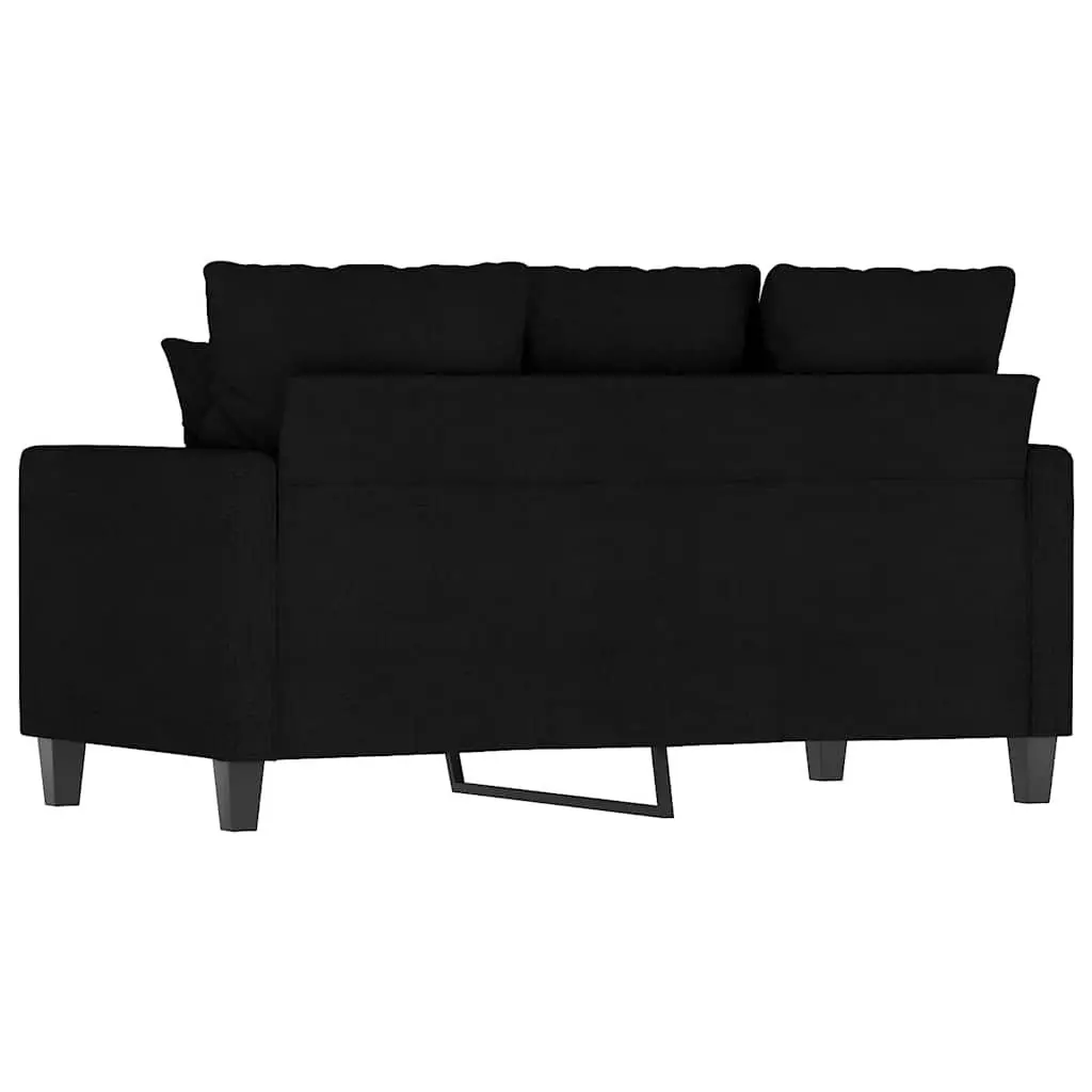 2-Seater Sofa Black 120cm Fabric Couch Living Room Lounge Furniture