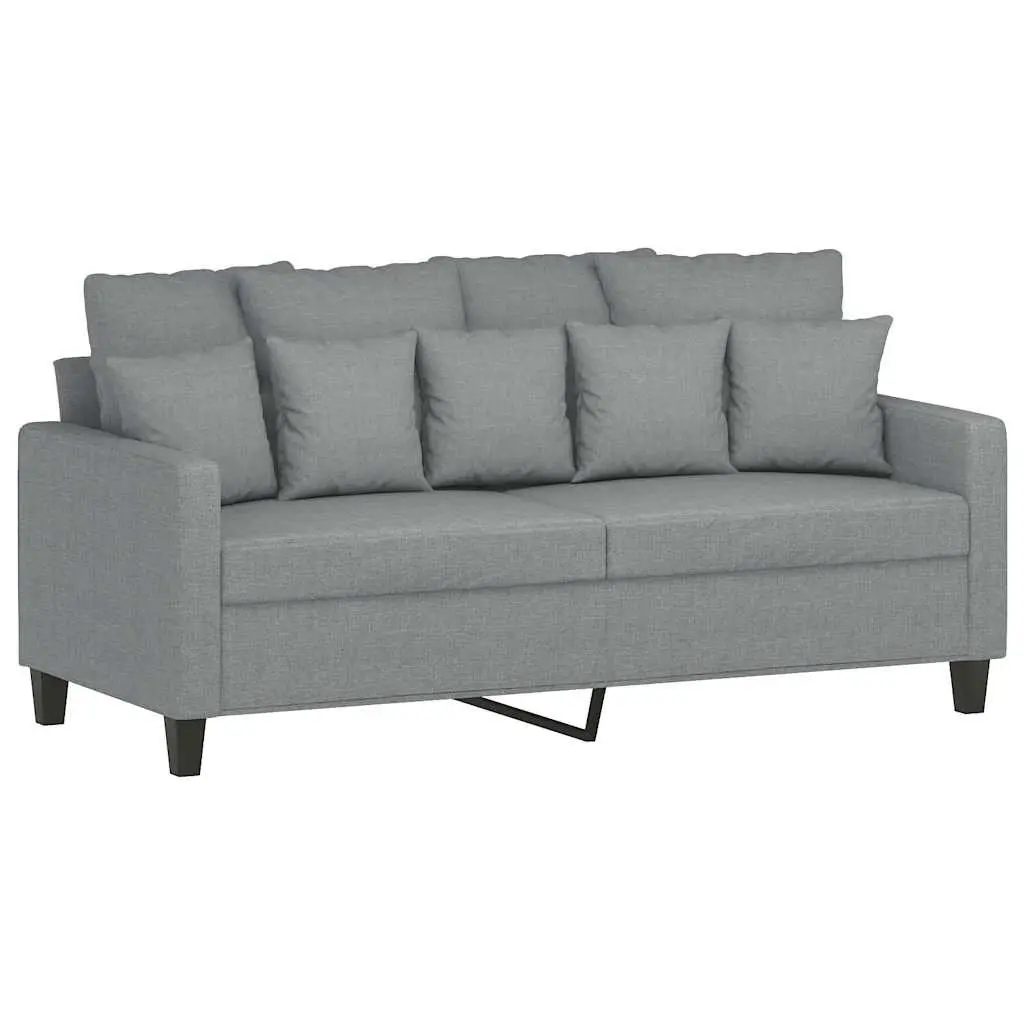 Grey Fabric 2-Seater Sofa