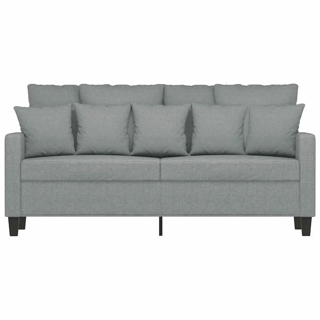 Grey Fabric 2-Seater Sofa