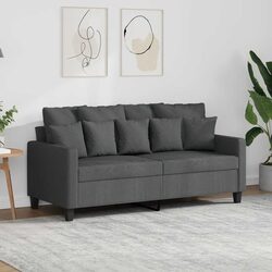Comfortable and Reliable Grey 2-Seater Sofa, 140cm