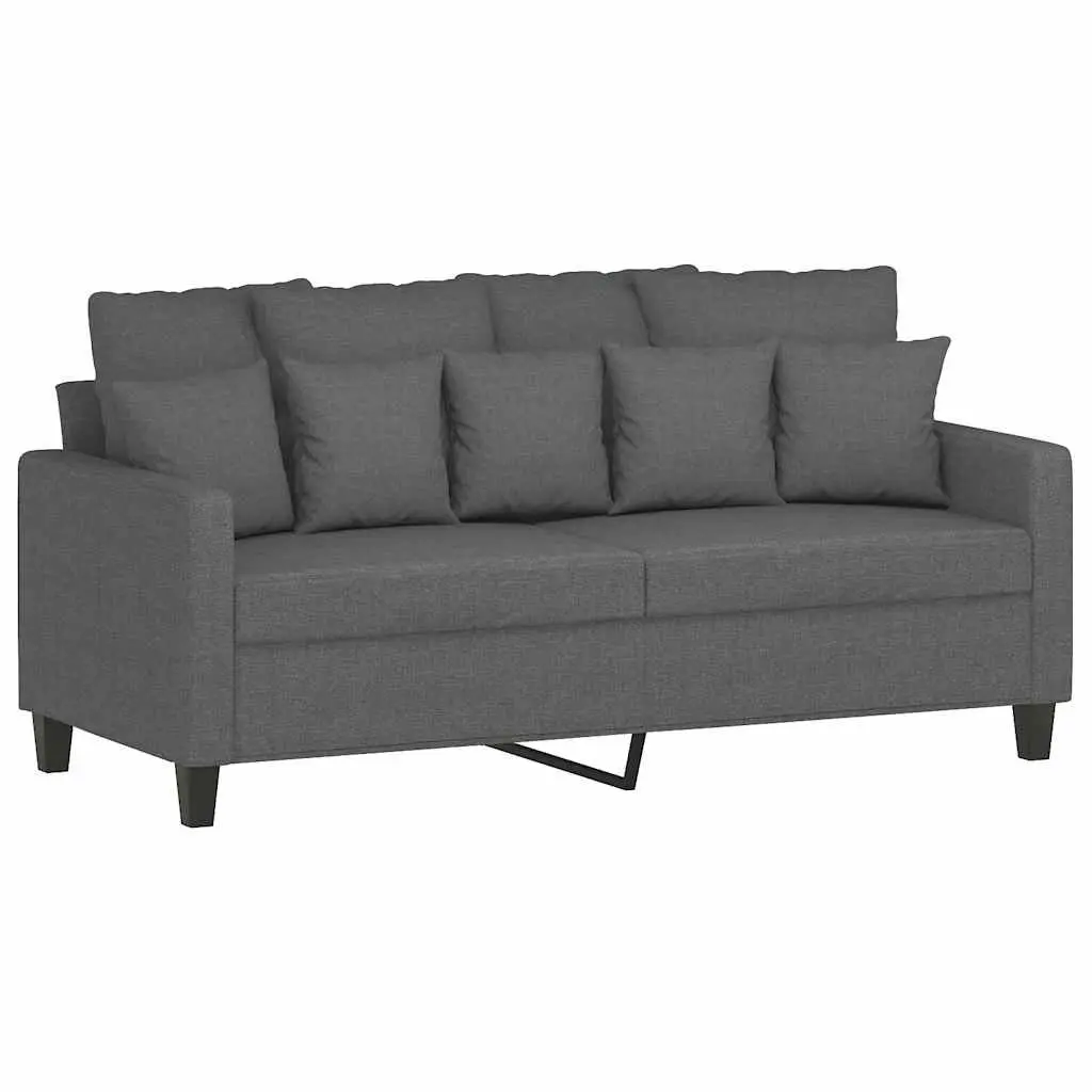 2-Seater Sofa Grey 140cm Modern Fabric Lounge Couch