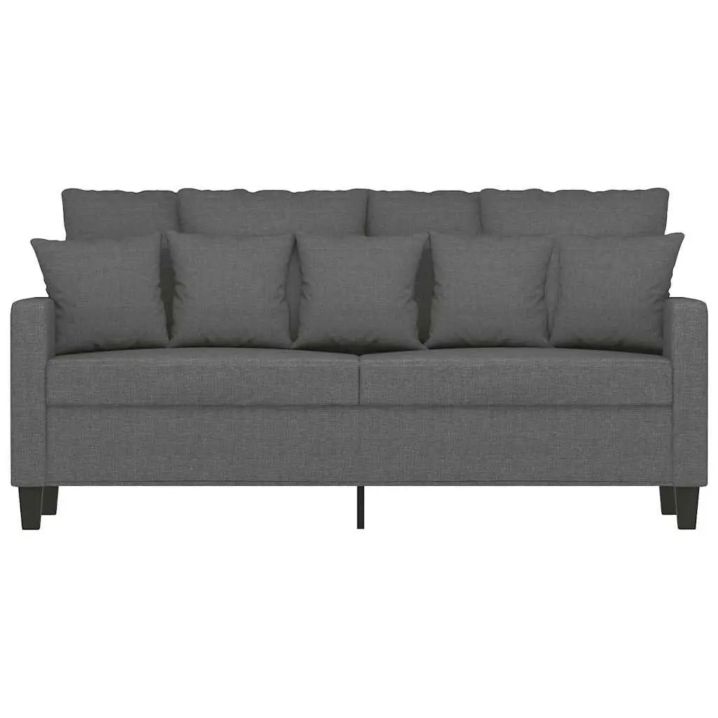 2-Seater Sofa Grey 140cm Modern Fabric Lounge Couch