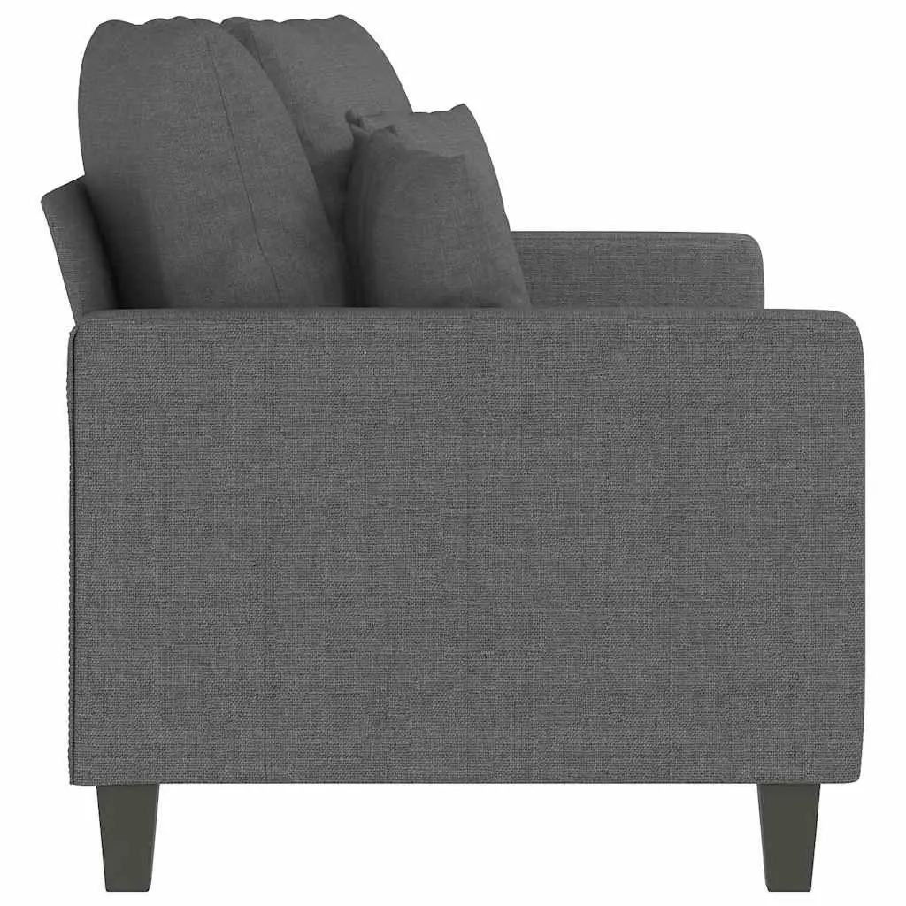 2-Seater Sofa Grey 140cm Modern Fabric Lounge Couch