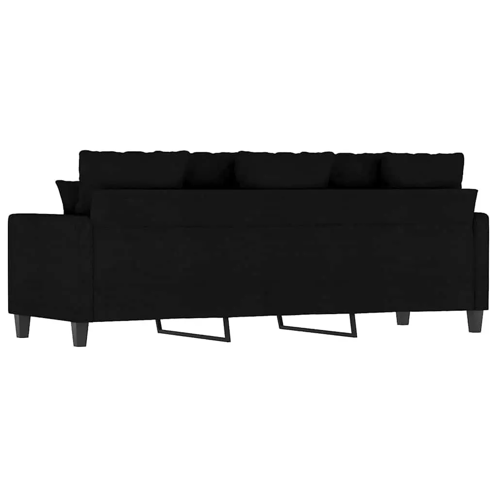 3-Seater Black Sofa
