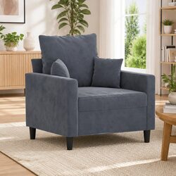 Comfortable Grey Velvet Armchair for Every Home
