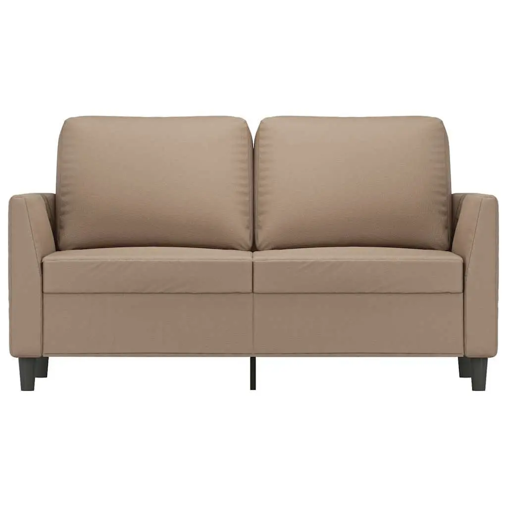 Brown Faux Leather 2-Seater Sofa for Comfort