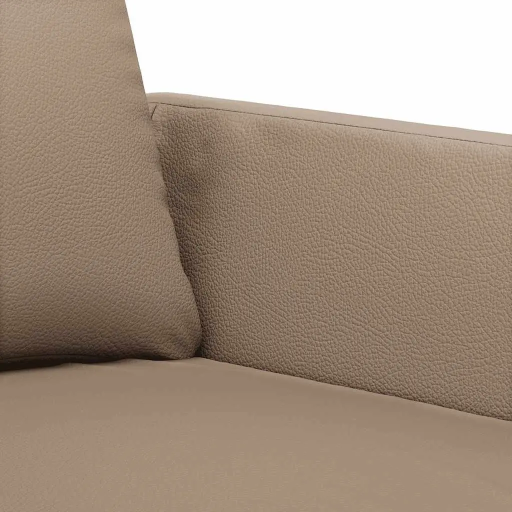 Brown Faux Leather 2-Seater Sofa for Comfort
