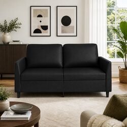 Value and Comfort in a Black 2-Seater Sofa