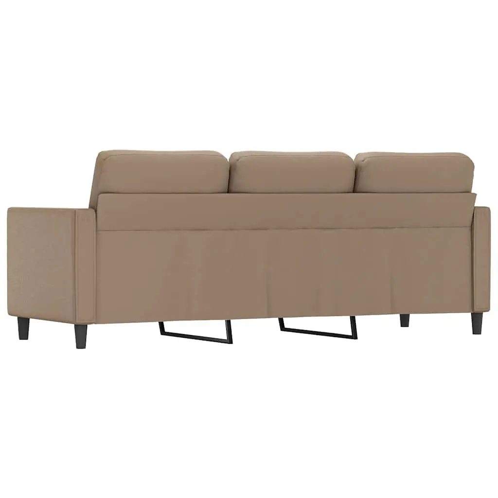 3-Seater Sofa Living Room Couch 180cm Cappuccino Faux Leather