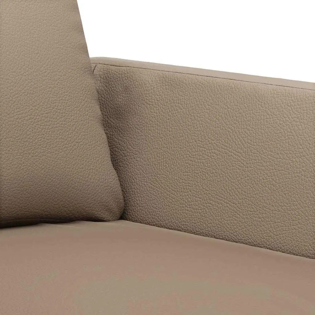 3-Seater Sofa Living Room Couch 180cm Cappuccino Faux Leather