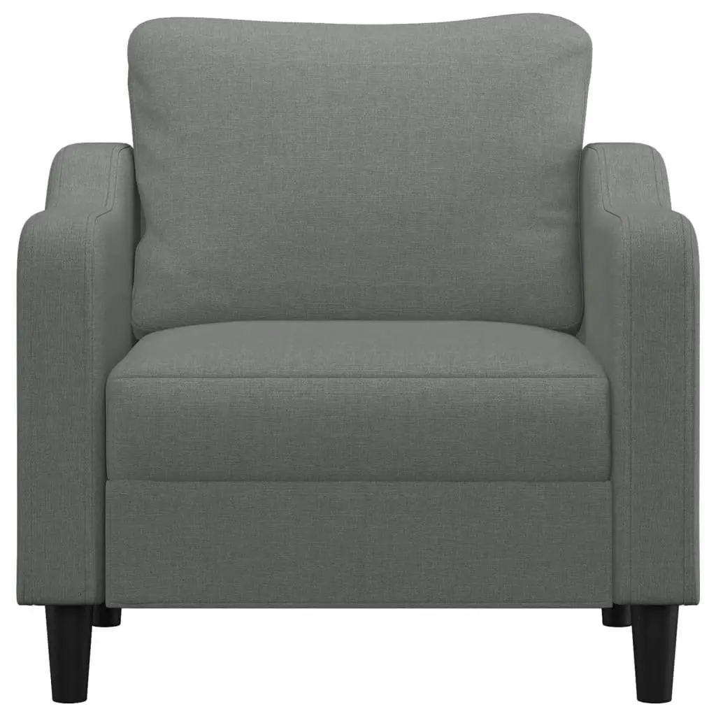 Sofa Chair Grey 60cm Fabric Single Seat Armchair Living Room Furniture
