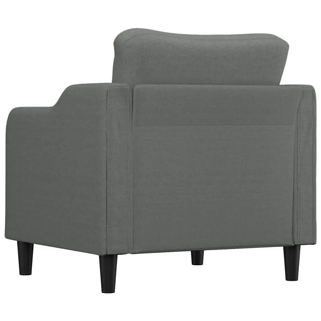 Sofa Chair Grey 60cm Fabric Single Seat Armchair Living Room Furniture