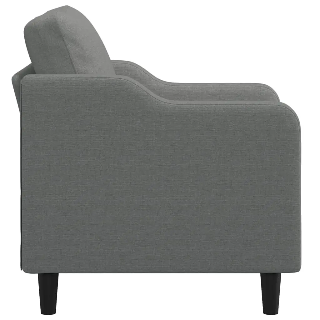 Sofa Chair Grey 60cm Fabric Single Seat Armchair Living Room Furniture