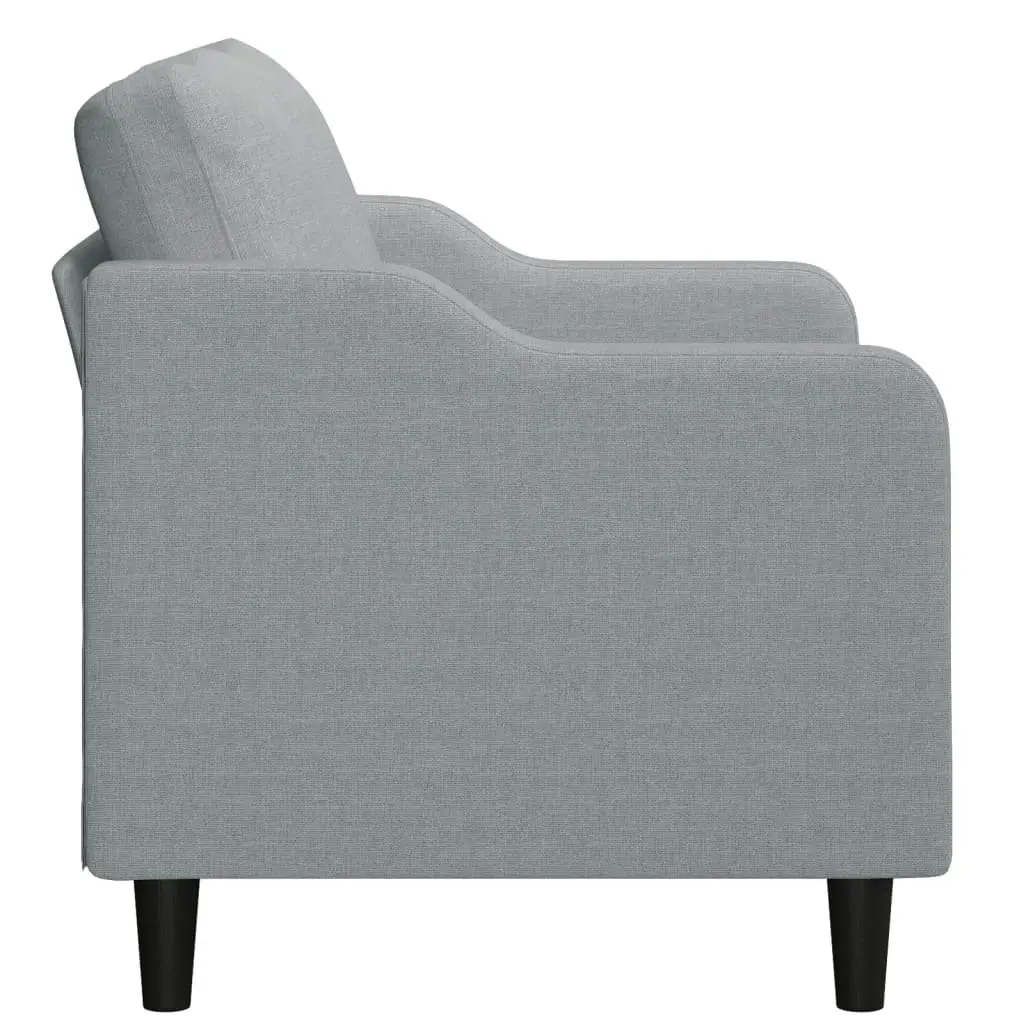 2-Seater Sofa Grey Fabric 120cm Living Room Couch Comfortable Padded Seat Modern